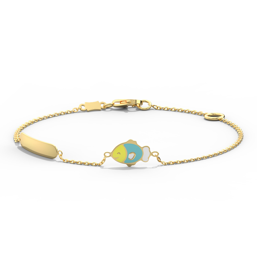 Bluefish Personalised Kids' Gold Bracelet