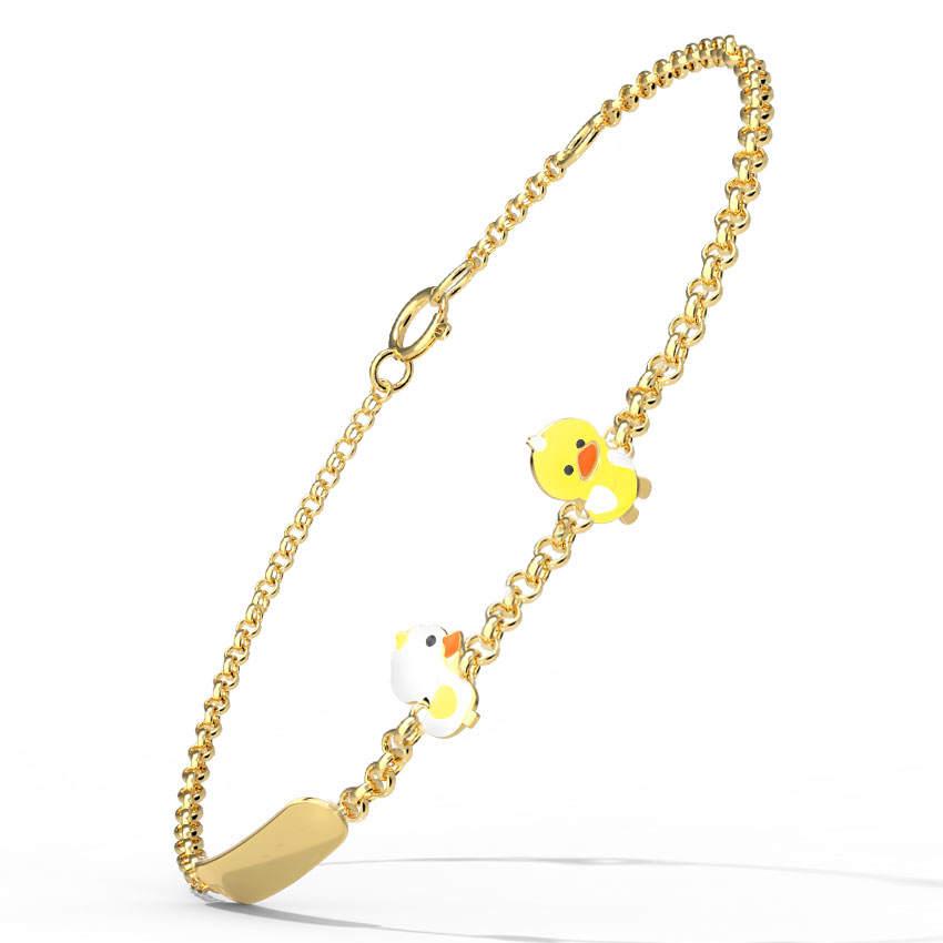 Duckling Personalised Kids' Gold Bracelet