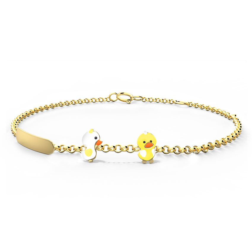 Duckling Personalised Kids' Gold Bracelet