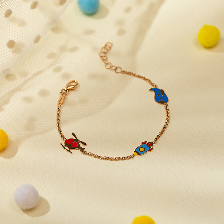 Gold Bracelets 14 Karat Yellow Gold Skyline Kids' Gold Bracelet