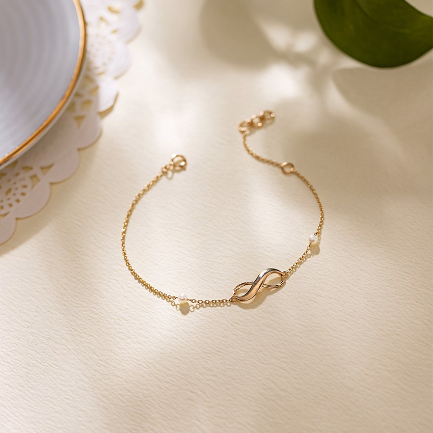 Gemstone Bracelets 18 Karat Yellow Gold Beyond Infinity Personalised Gemstone Bracelet