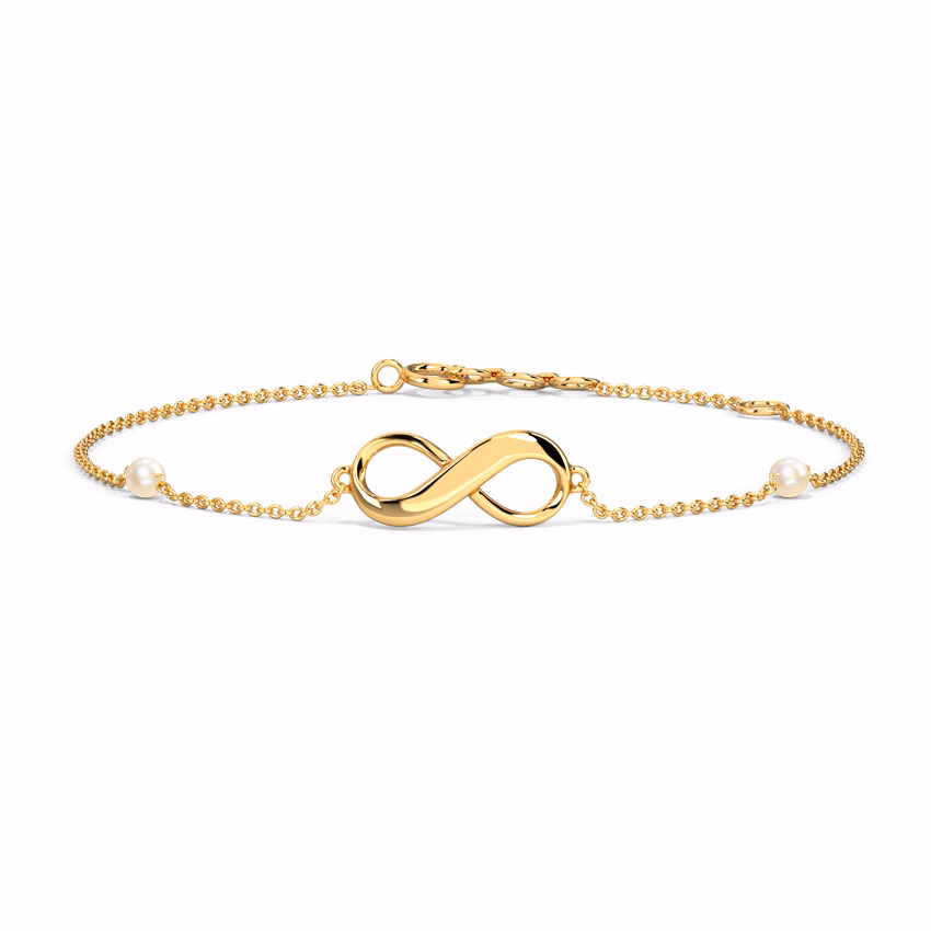 Gemstone Bracelets 18 Karat Yellow Gold Beyond Infinity Personalised Gemstone Bracelet