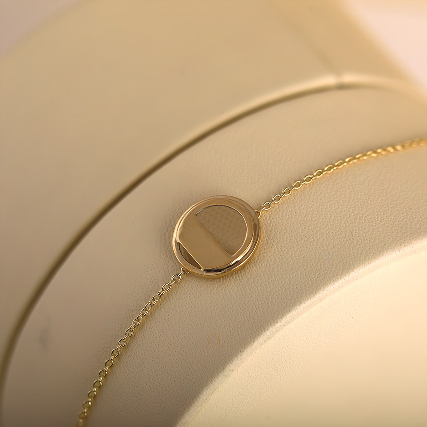 Artsy Gold Alphabet D Bracelet