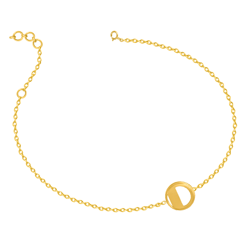 Artsy Gold Alphabet D Bracelet