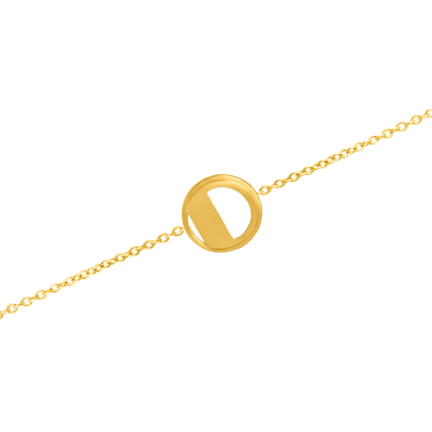 Artsy Gold Alphabet D Bracelet