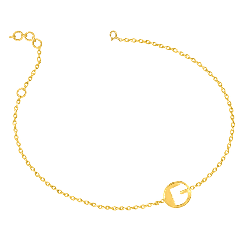 Artsy Gold Alphabet G Bracelet