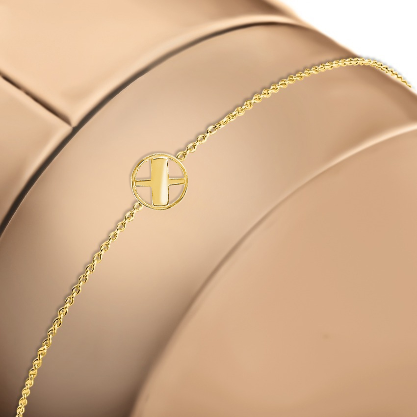 Artsy Gold Alphabet X Bracelet