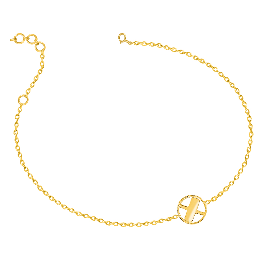 Artsy Gold Alphabet X Bracelet