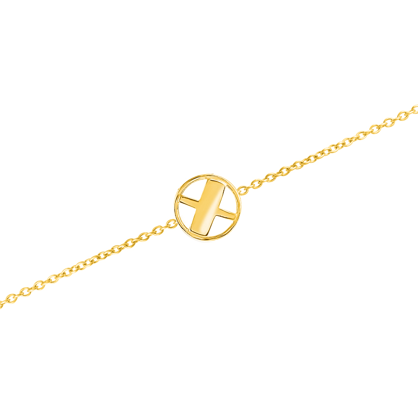 Artsy Gold Alphabet X Bracelet