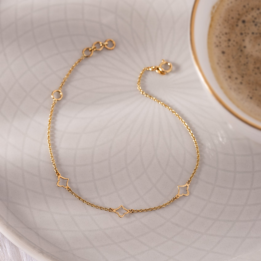 Gold Bracelets 18 Karat Rose Gold Dressy Multiwear Gold Bracelet