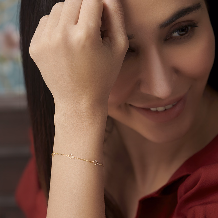 Gold Bracelets 18 Karat Rose Gold Dressy Multiwear Gold Bracelet