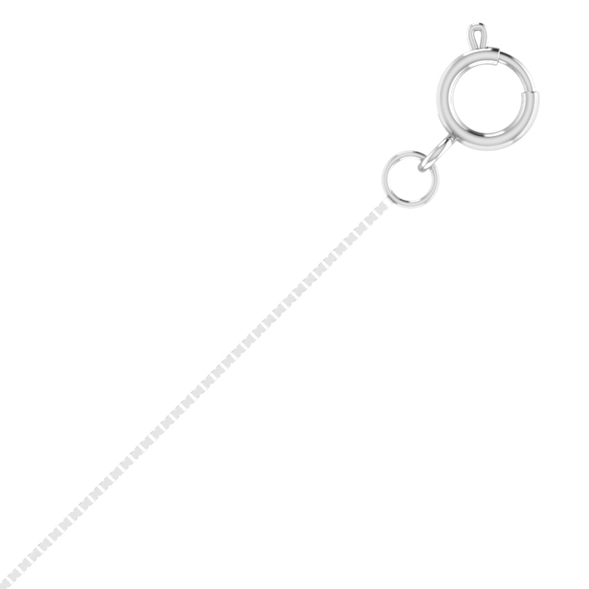 18Kt White Gold 16 Inch Box Chain