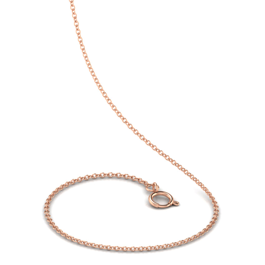 Gold Chains 18 Karat Rose Gold Vivid Cable Gold Chain