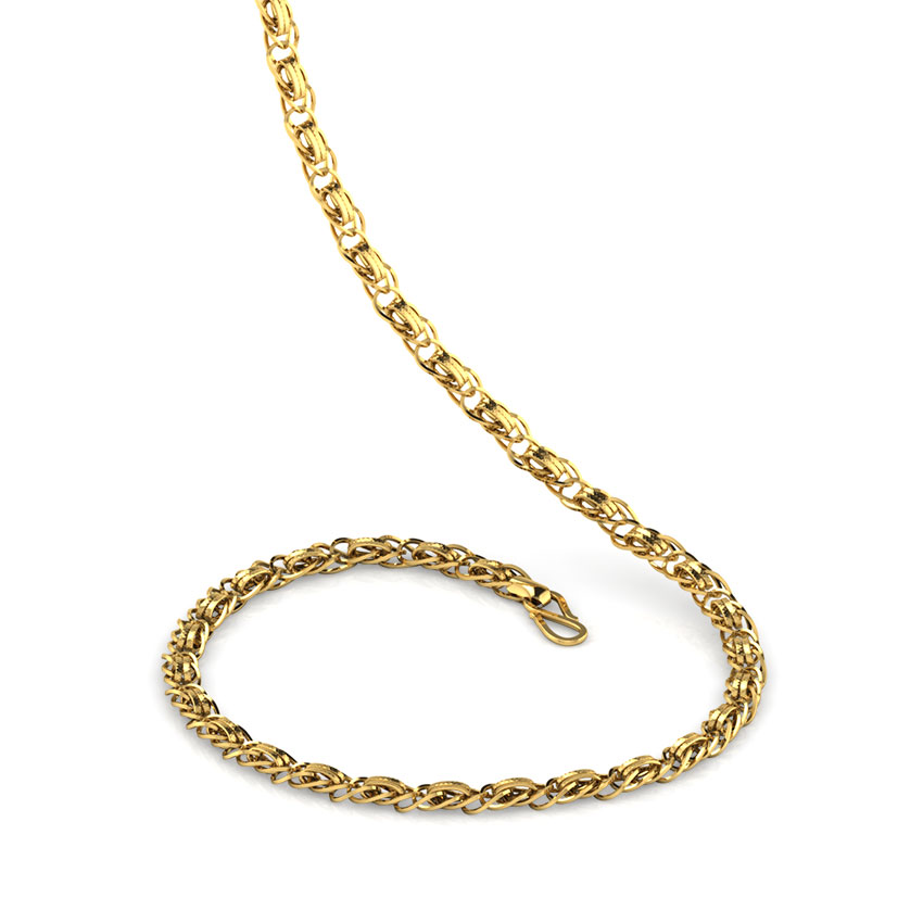 Gold Chains 22 Karat Yellow Gold Intertwisted Fancy Gold Chain