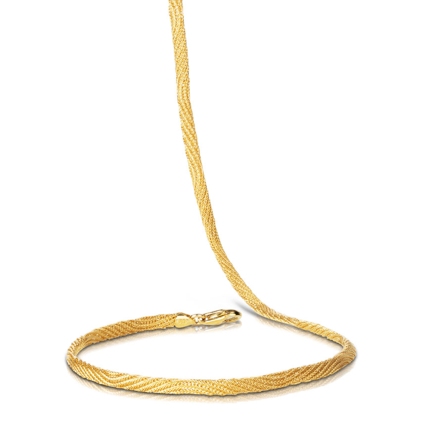 Gold Mesh Fancy Gold Chain