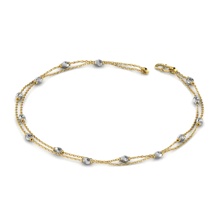 Beaded Layer Cable Gold Chain