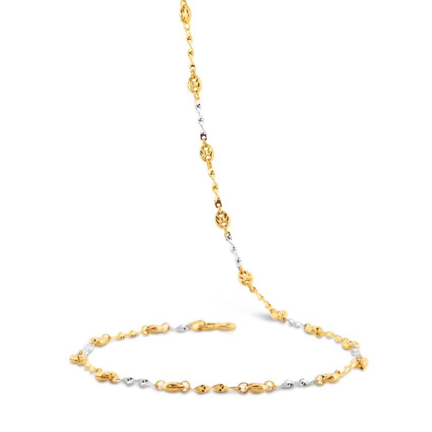 Spiral Twist Link Gold Chain