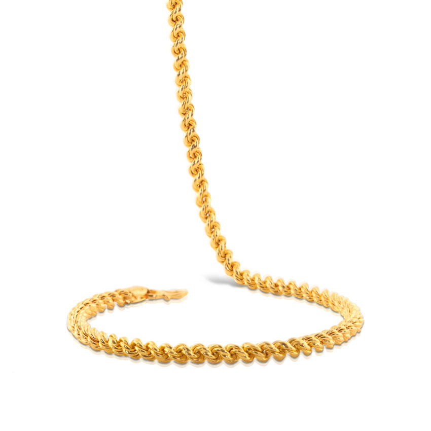 Curly Link Gold Chain