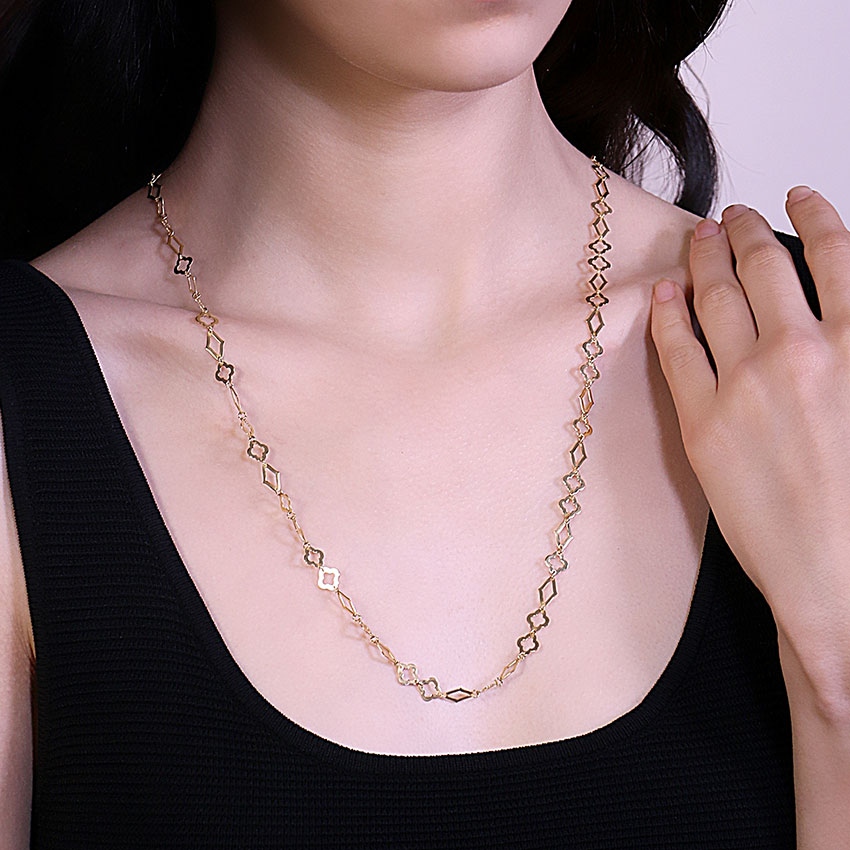 Cutout 3 in1 Link Gold Chain