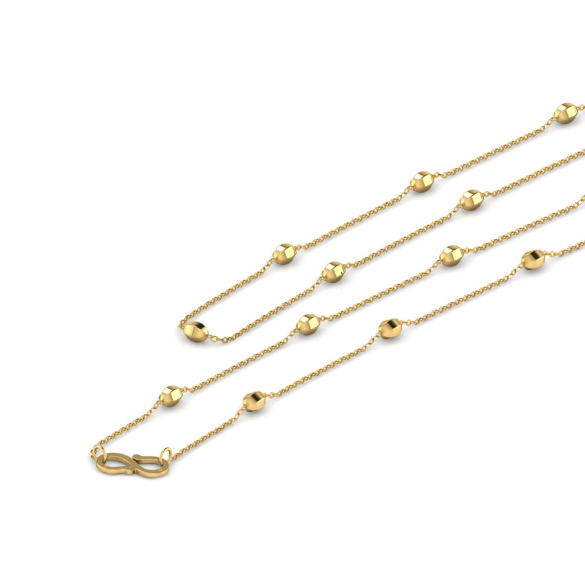 Facet Bead Cable Gold Chain Facet Bead Cable Gold Chain