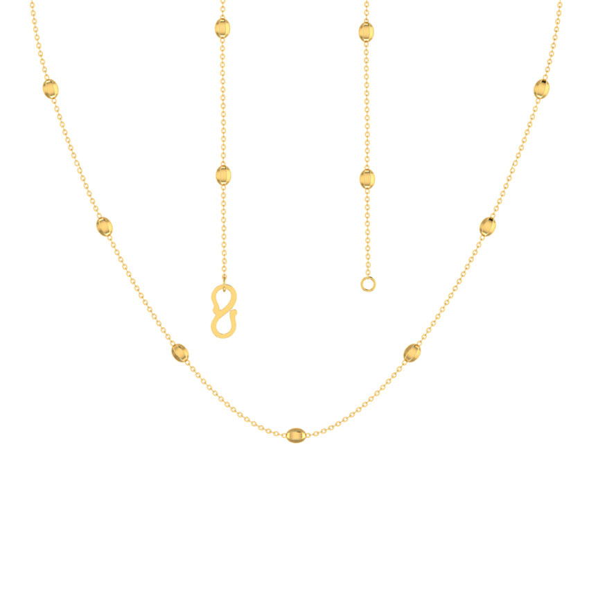 Facet Bead Cable Gold Chain Facet Bead Cable Gold Chain
