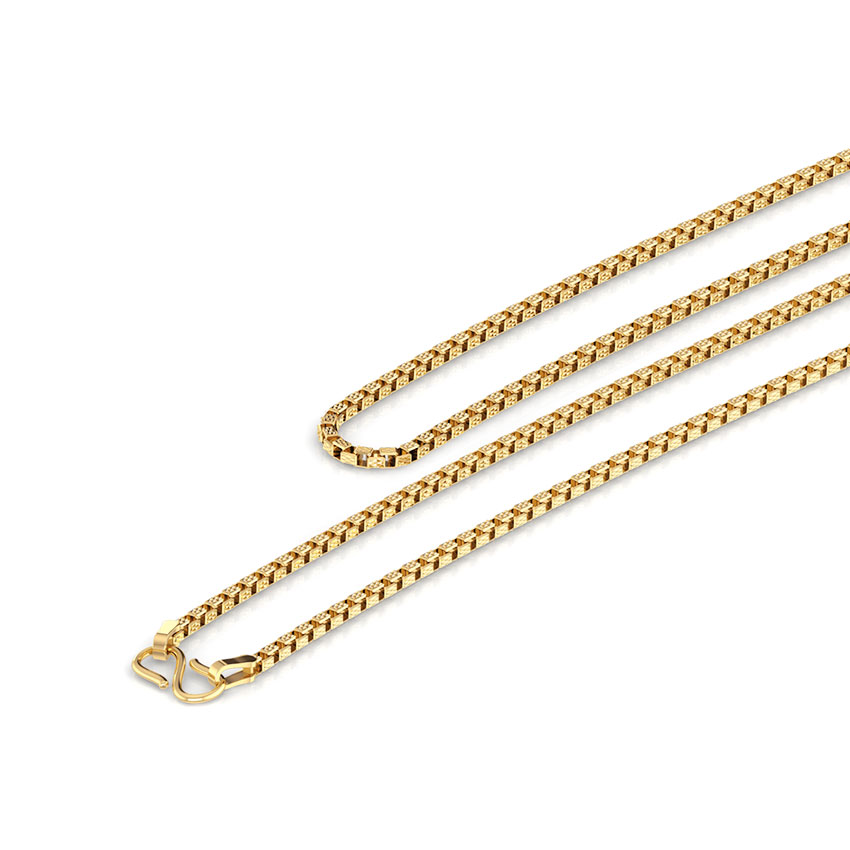 Texture Box Gold Chain