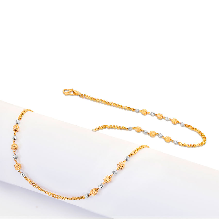 Grain Bead Cable Gold Chain Grain Bead Cable Gold Chain