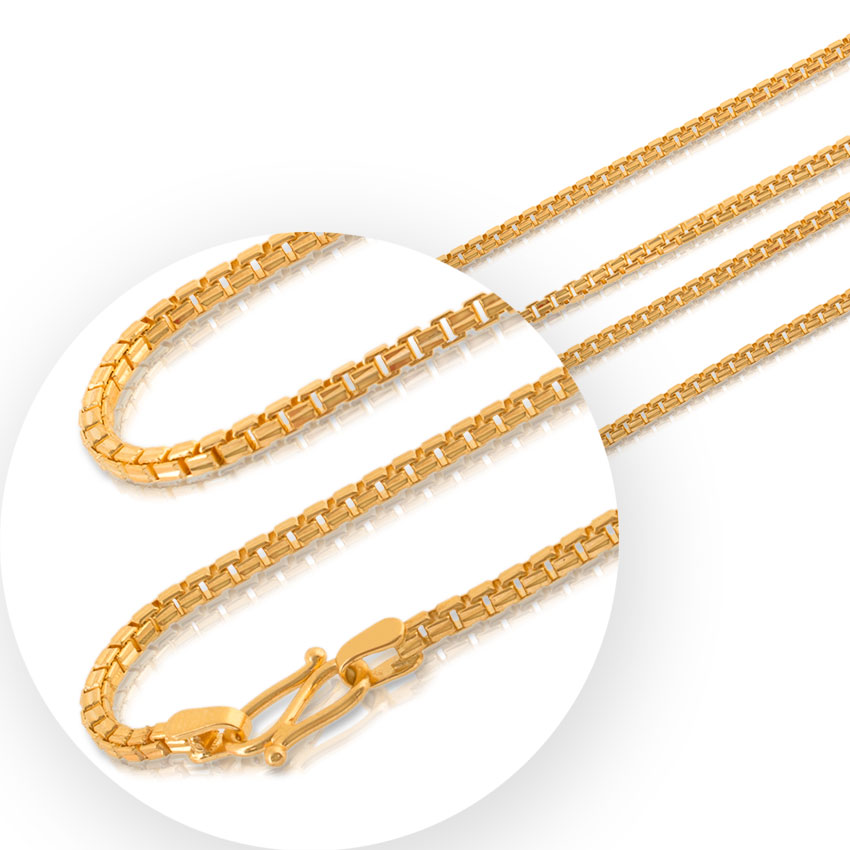 Knit Box Gold Chain