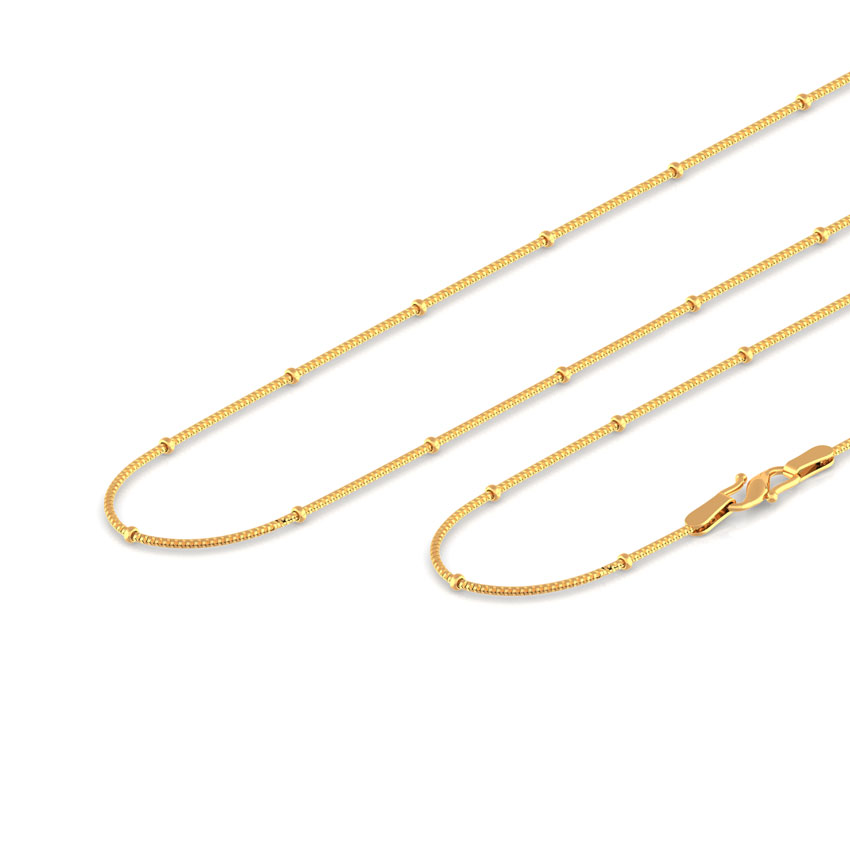 Charming Foxtail Gold Chain