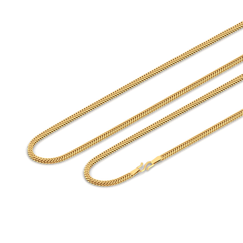 Plush Foxtail Weave Gold Chain