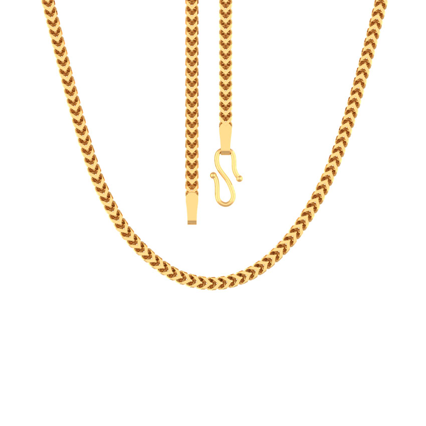 Plush Foxtail Weave Gold Chain