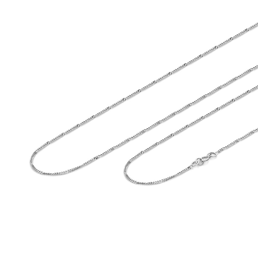 Twisted Platinum Curb Chain