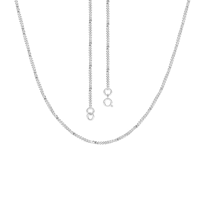 Twisted Platinum Curb Chain