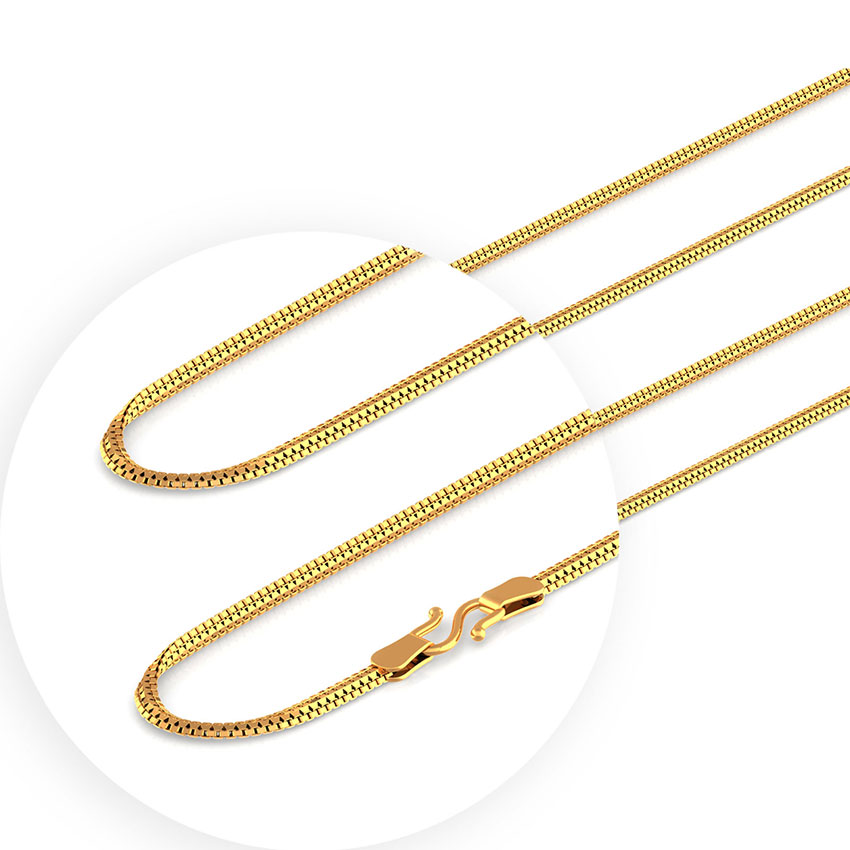 Gold Chains 22 Karat Yellow Gold Fine Box Gold Chain