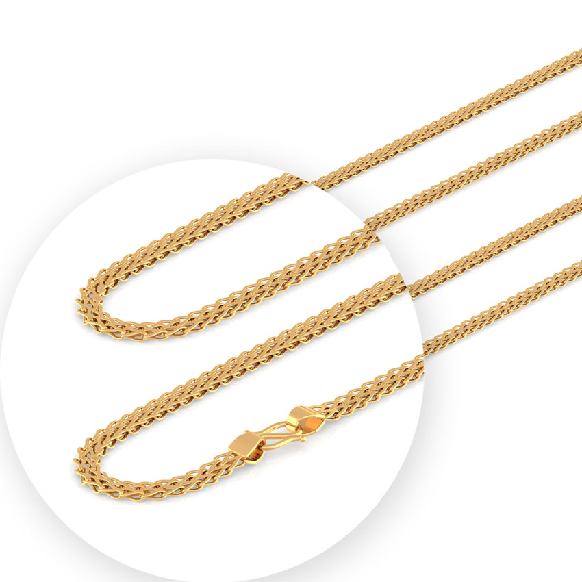 Gold Chains 22 Karat Yellow Gold Finery Foxtail Gold Chain