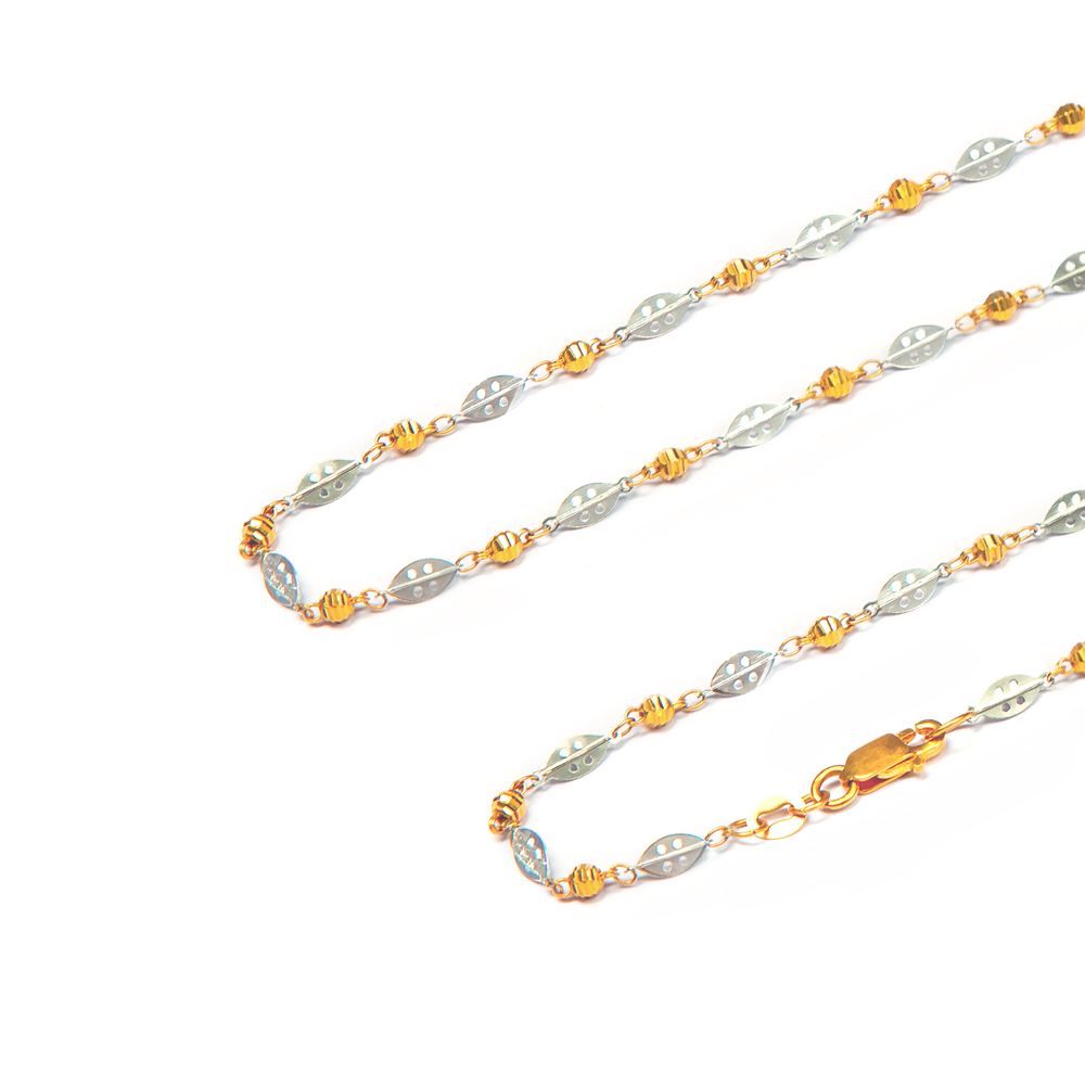 Dual Tone Link Gold Chain
