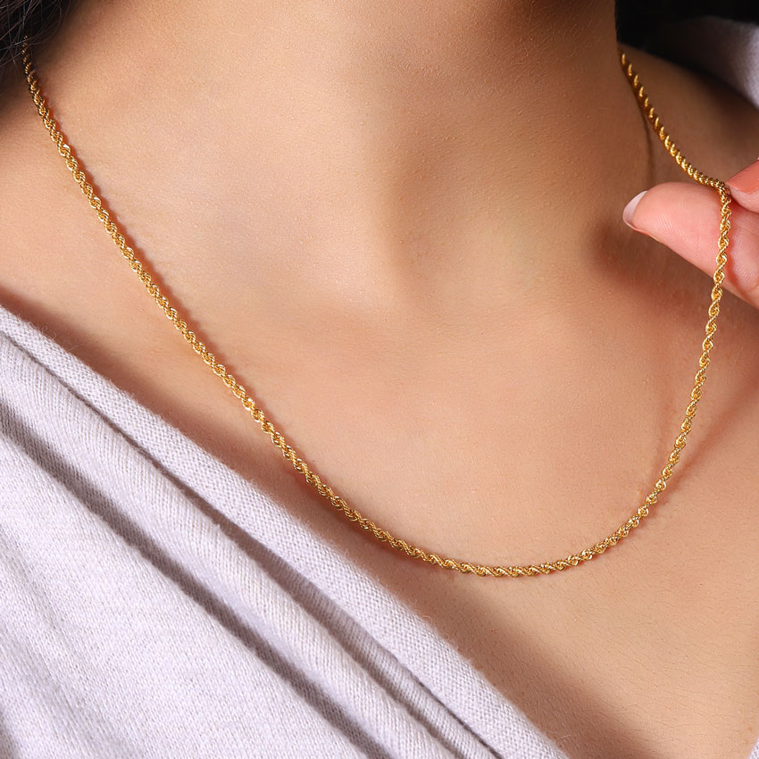 Curly Braid Gold Chain