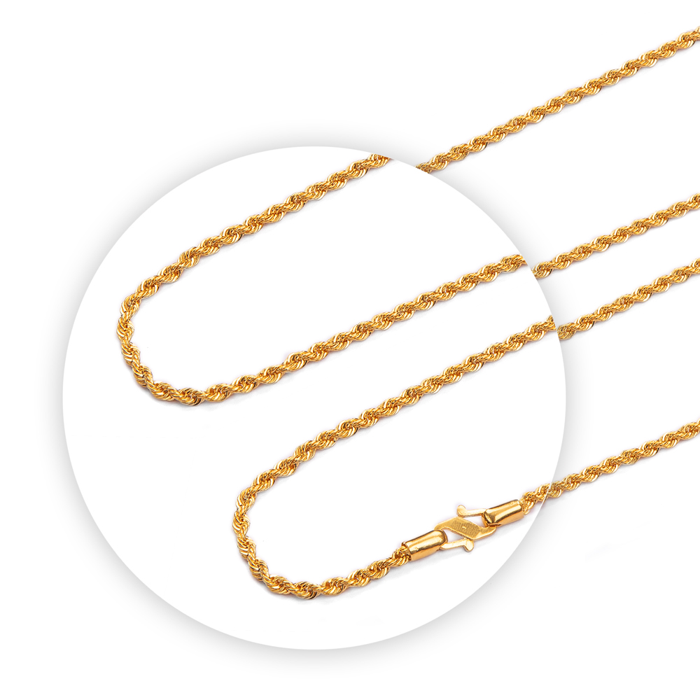 Curly Braid Gold Chain