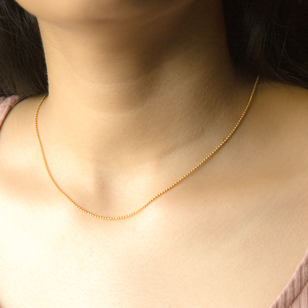 Sleek Ball Gold Chain