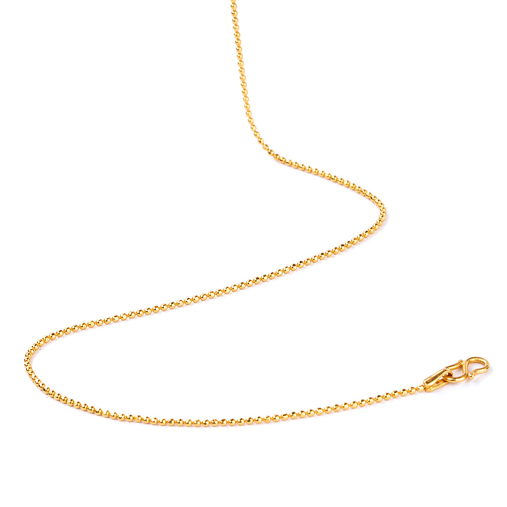 Sleek Ball Gold Chain