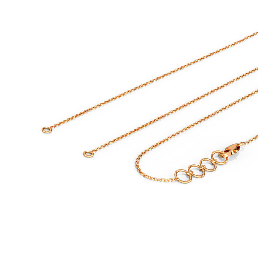 Gold Chains 14 Karat Rose Gold Rashi Mangalsutra Gold Cable Chain