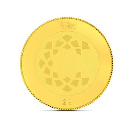 2gm, 24Kt Plain Gold Coin