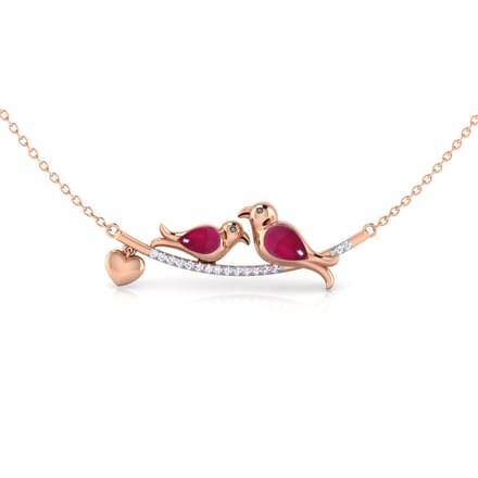 Embrace Love Birds Diamond Necklace