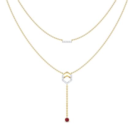 Hexa Bar Multi Layer Necklace