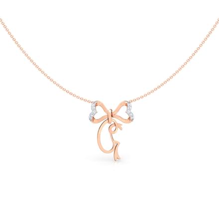 Alphabet G Bow Necklace