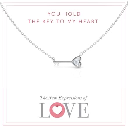 Key to My Heart Bar Necklace