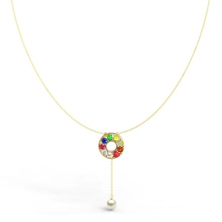 Halo Navratna Necklace