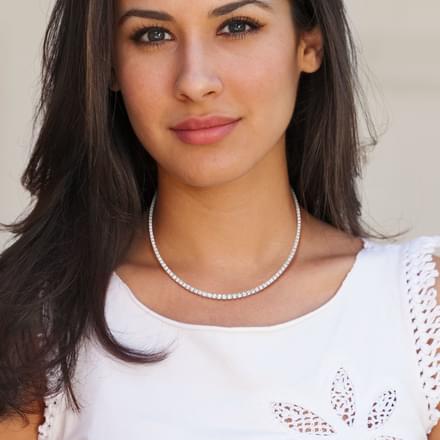 Single Line Graduating Solitaire Necklace