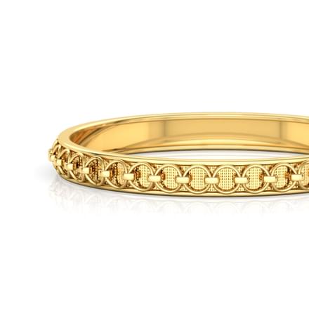 Linked Loop Gold Bangle