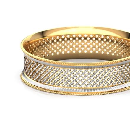 Lattice Mesh Gold Bangle